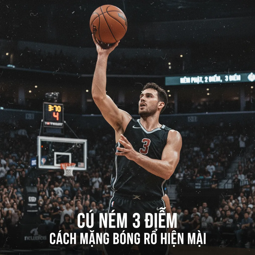 Cú ném 3 điểm quyết định trong một trận đấu bóng rổ